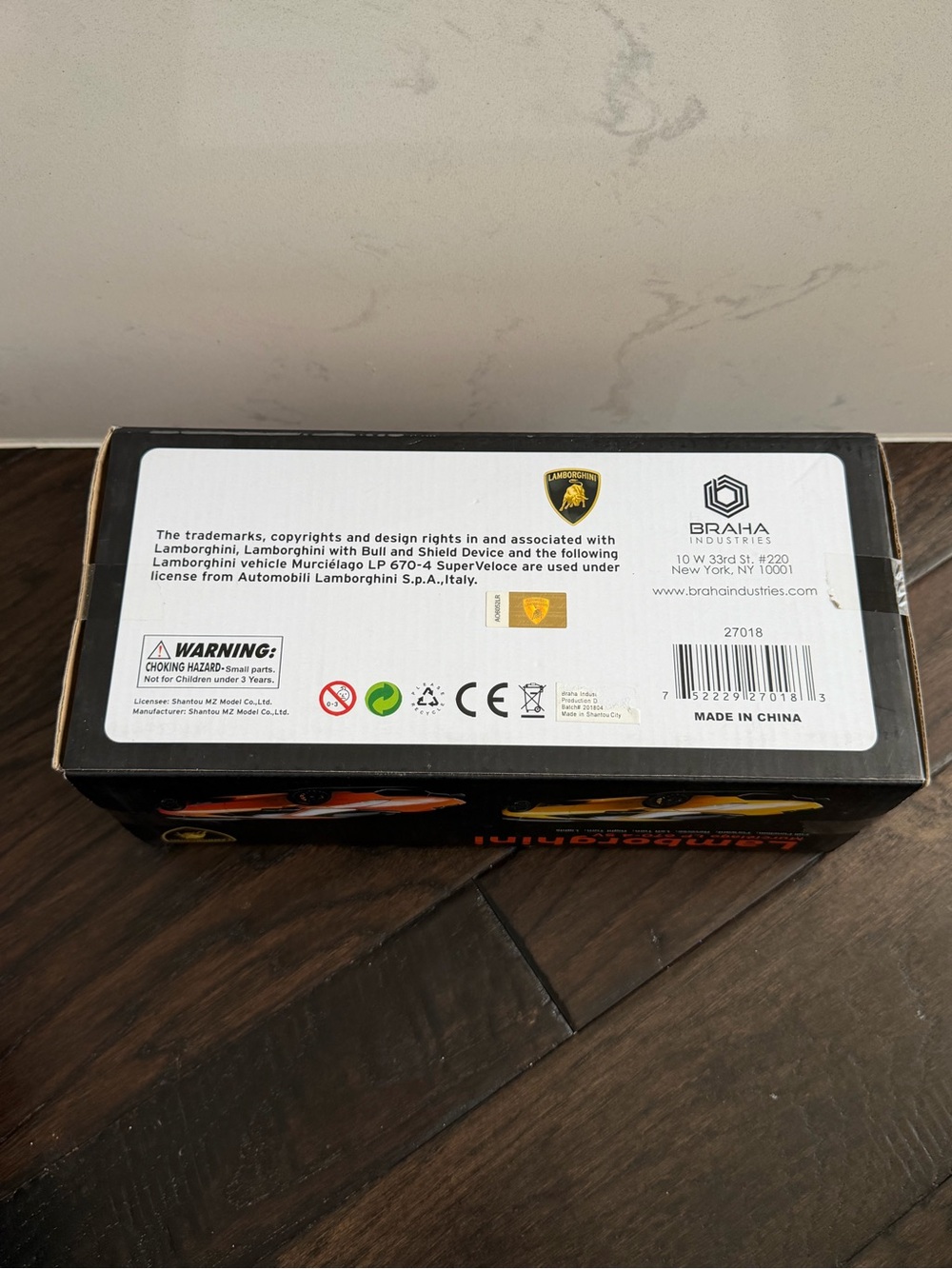 BRAHA Lamborghini Murciélago 670-4 SV R/C orange toy Car NIB - Picture 4 of 6